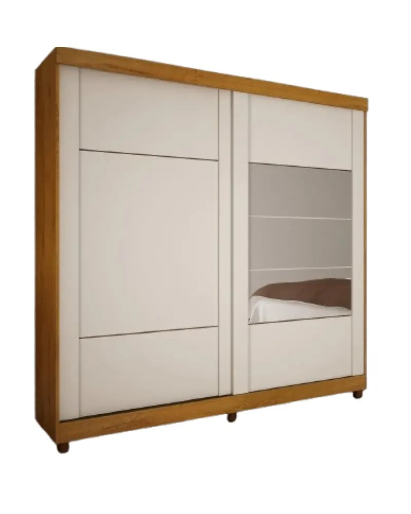 GUARDA ROUPA NAINE MADRI 2PT C/ESP CINAMOMO/OFF