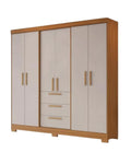 GUARDA ROUPA NOTAVEL NT 6030 6P3G FREIJO TREND/OFF WHIT