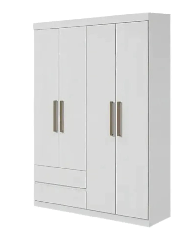 GUARDA-ROUPA LOPAS ZEUS 4 PORTAS COM ESPELHO E PÉS