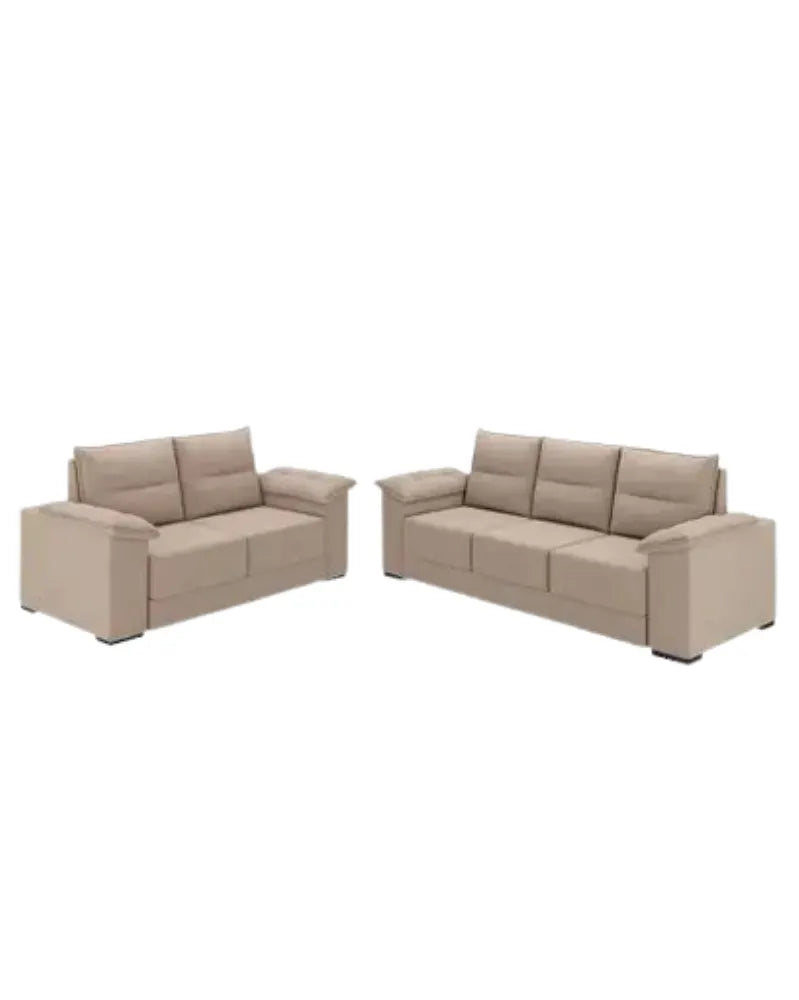 SOFA MARQUES TEXAS 3X2L VELUDO CAPUCCINO